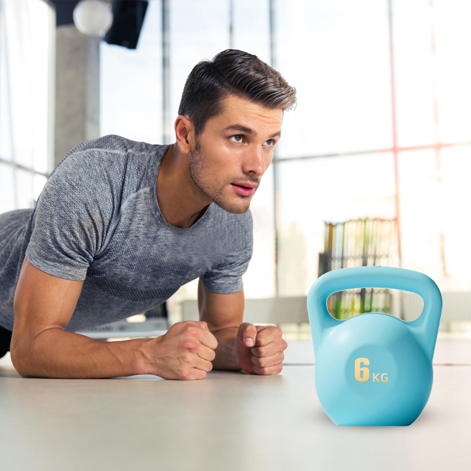 Aeromat Mini Kettlebell Medicine Ball, 8-Pound, Green