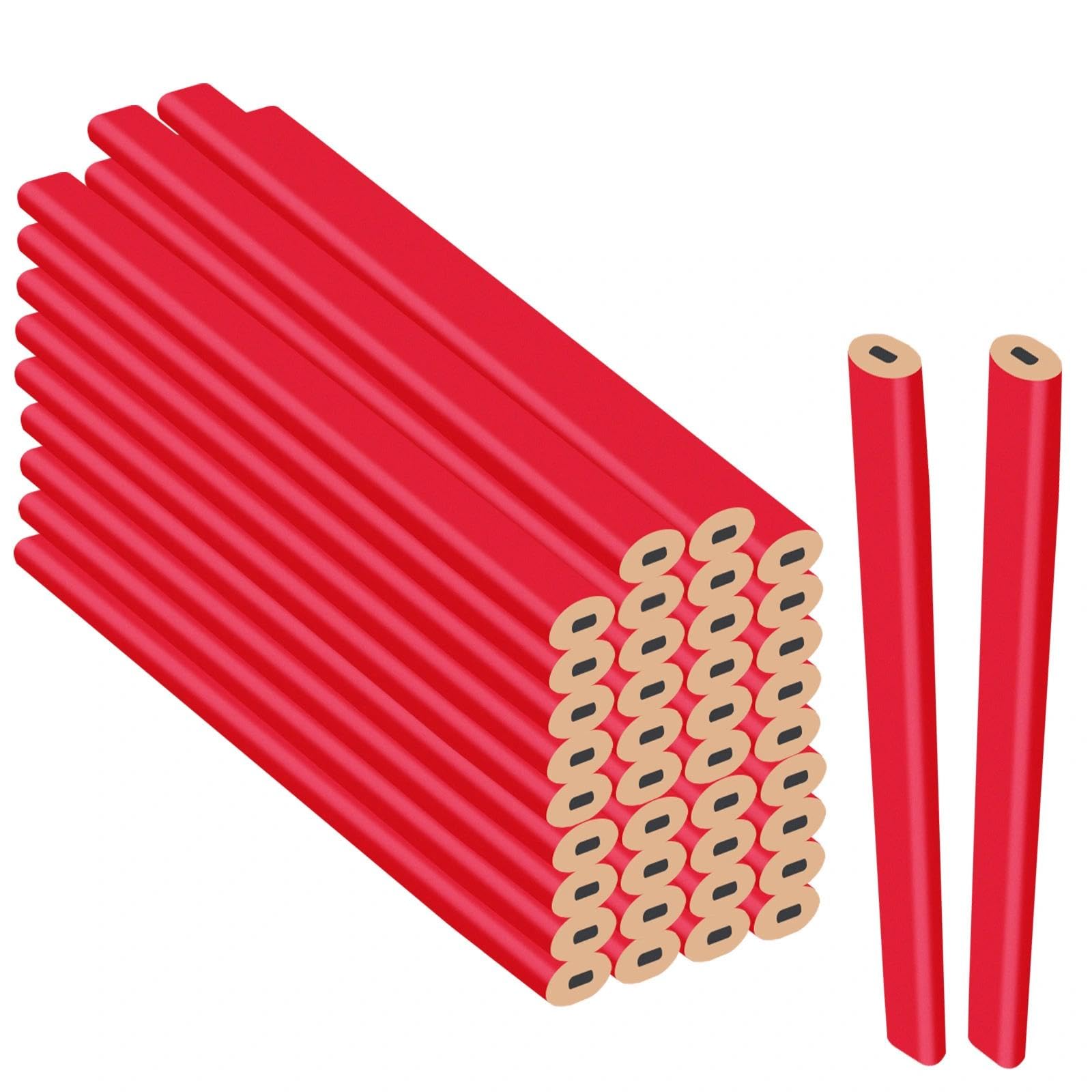40 Piezas Lapices Hb, Lapiz Carpintero Hb, Herramientas Carpinteria Madera, Juego de Lápiz Ergonómico, Burro de Carpintero, Pencil, para Dibujar Marcadores, Carpintería con