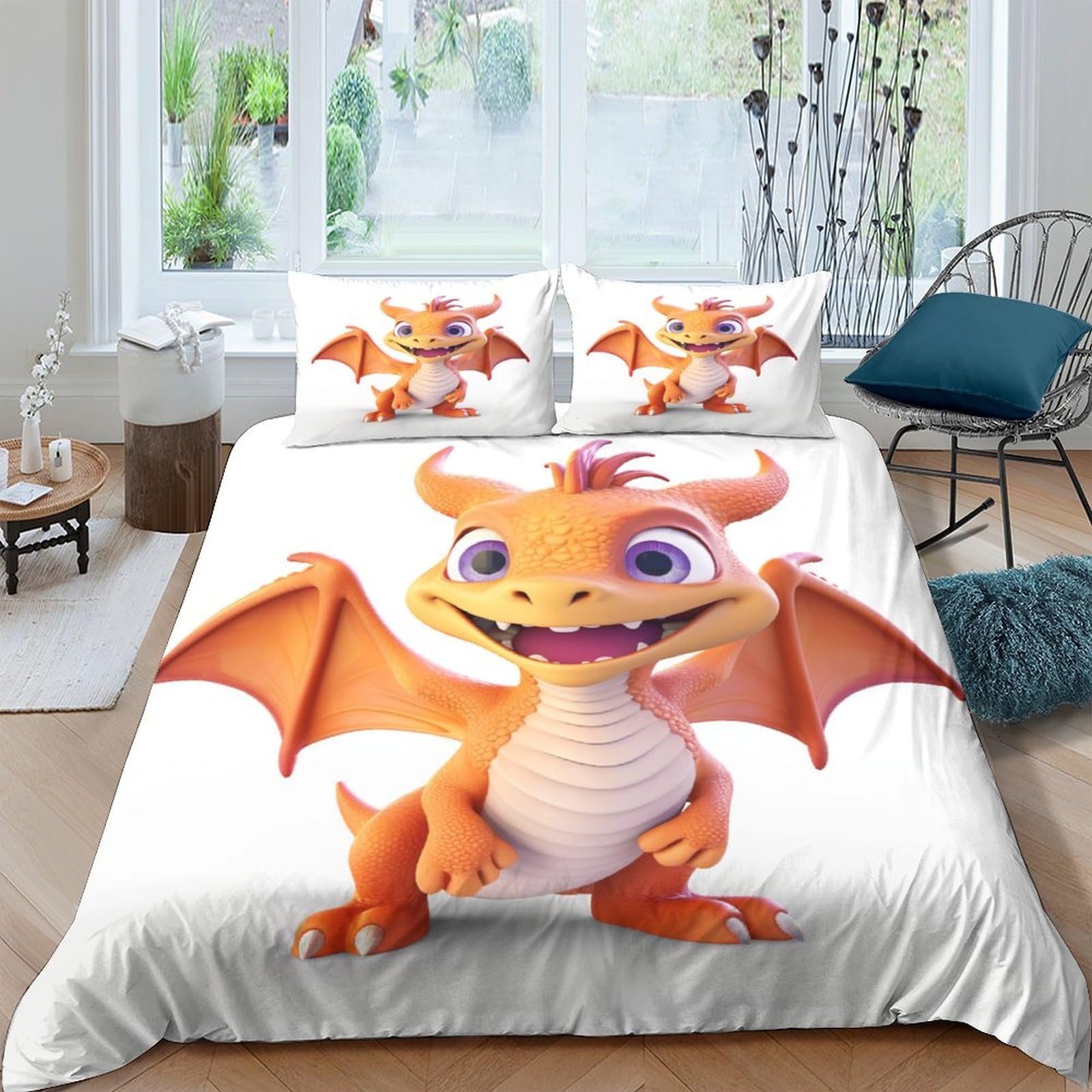 Linge de lit lisse et hypoallergénique housse de couette douce 200x200cm