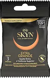 SKYN Preservativo Extra Grande Com 3 Unidades Branco