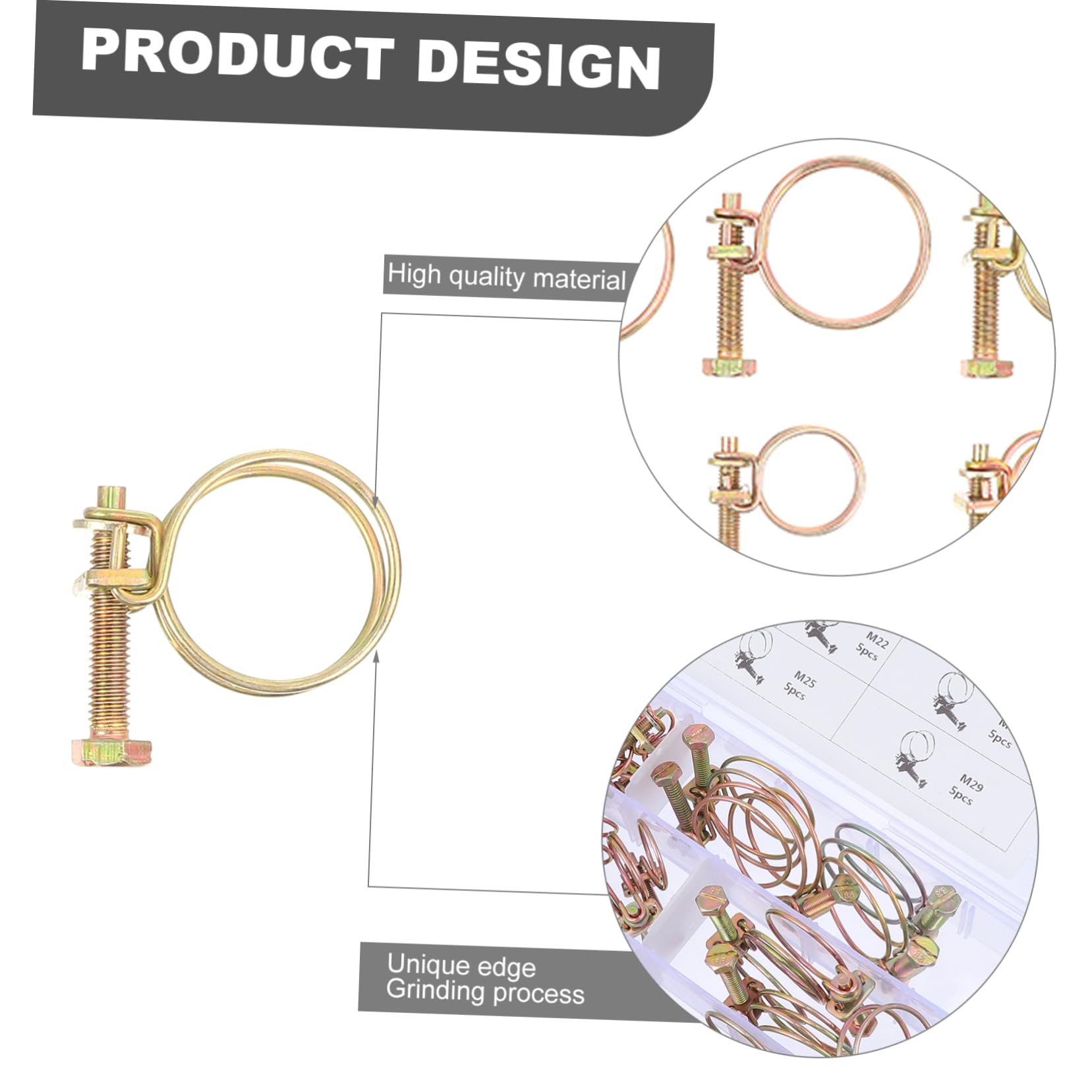 Unomor 40 Pcs Galvanized Wire Tube Clip Clamps Strong Acid Alkali-proof for Various Industrial Applications