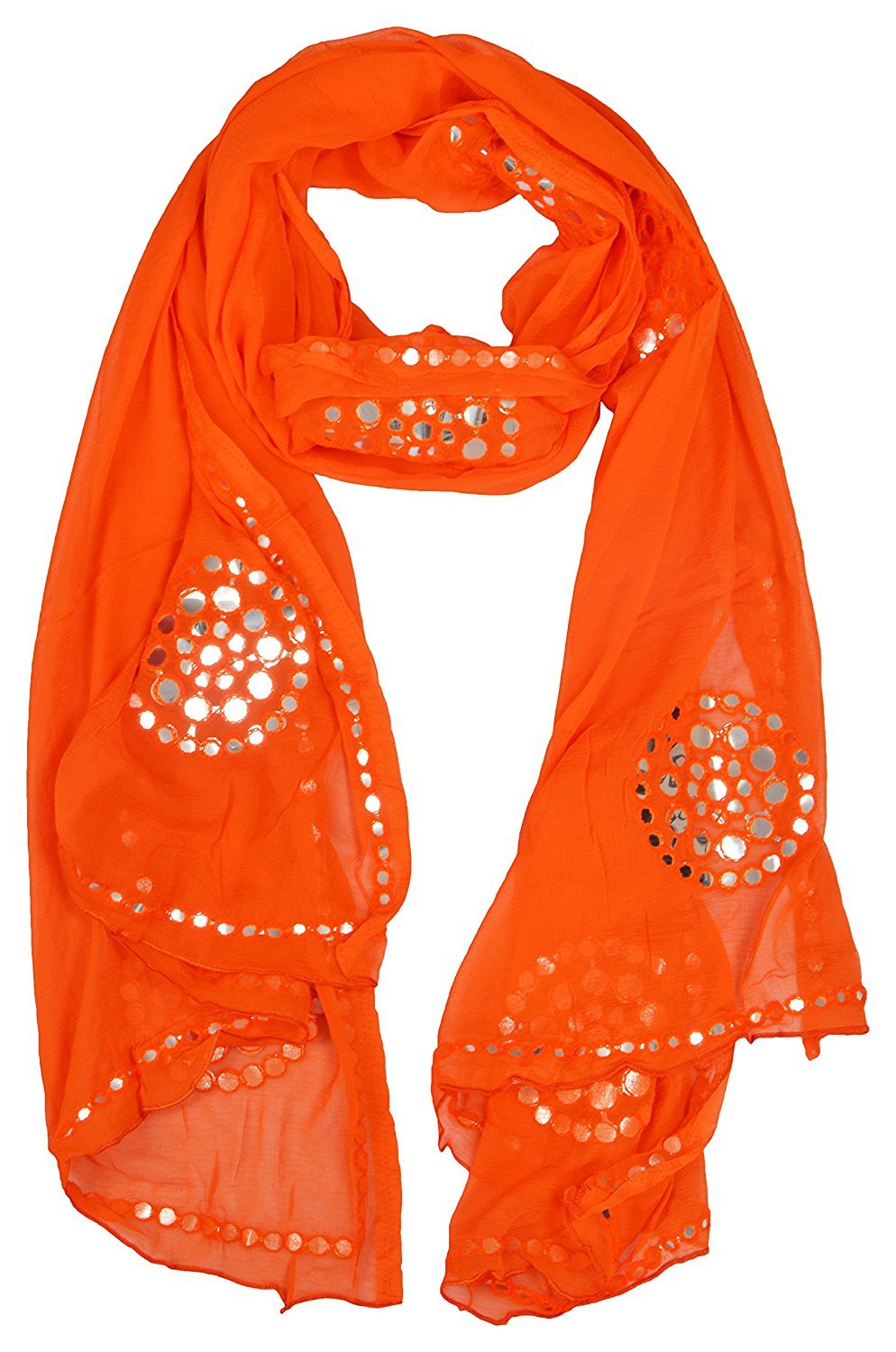 youthquake Plastic Mirror Work Embroidered Chiffon Dupatta for Women & Girls-picture-38