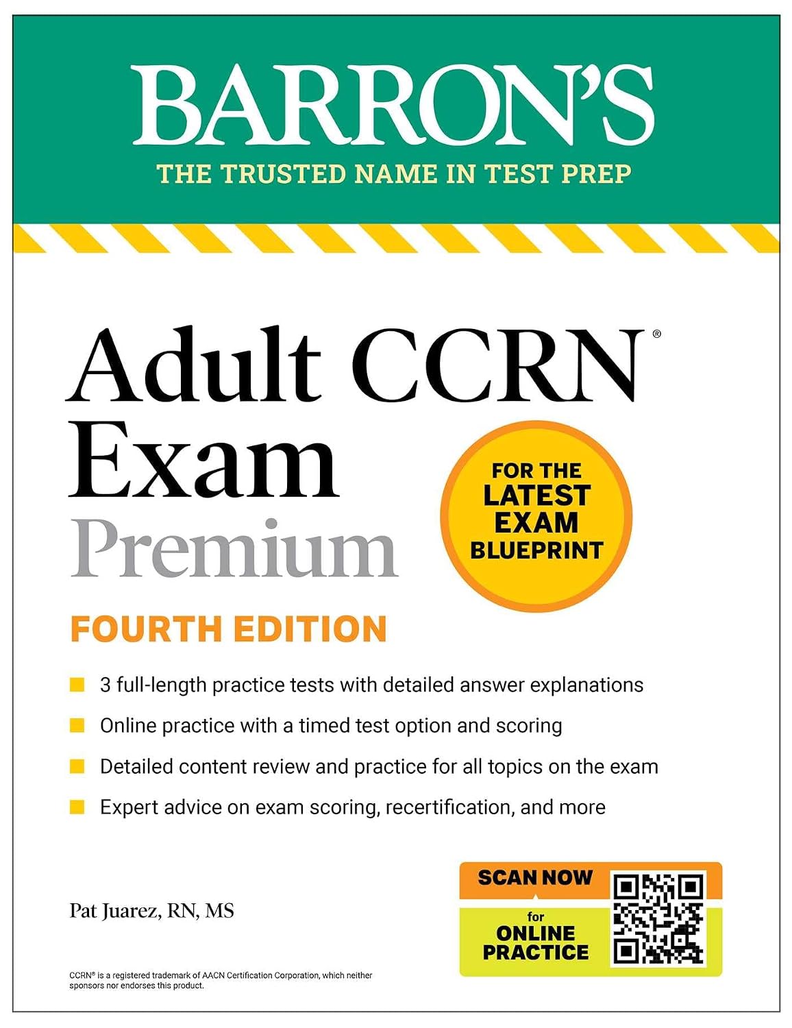 Adult CCRN Exam Premium, Fourth Edition: Study Guide for the Latest Exam Blueprint, Includes 3 Practice Tests, Comprehensive Review, and Online Study Prep (Barron's Test Prep)