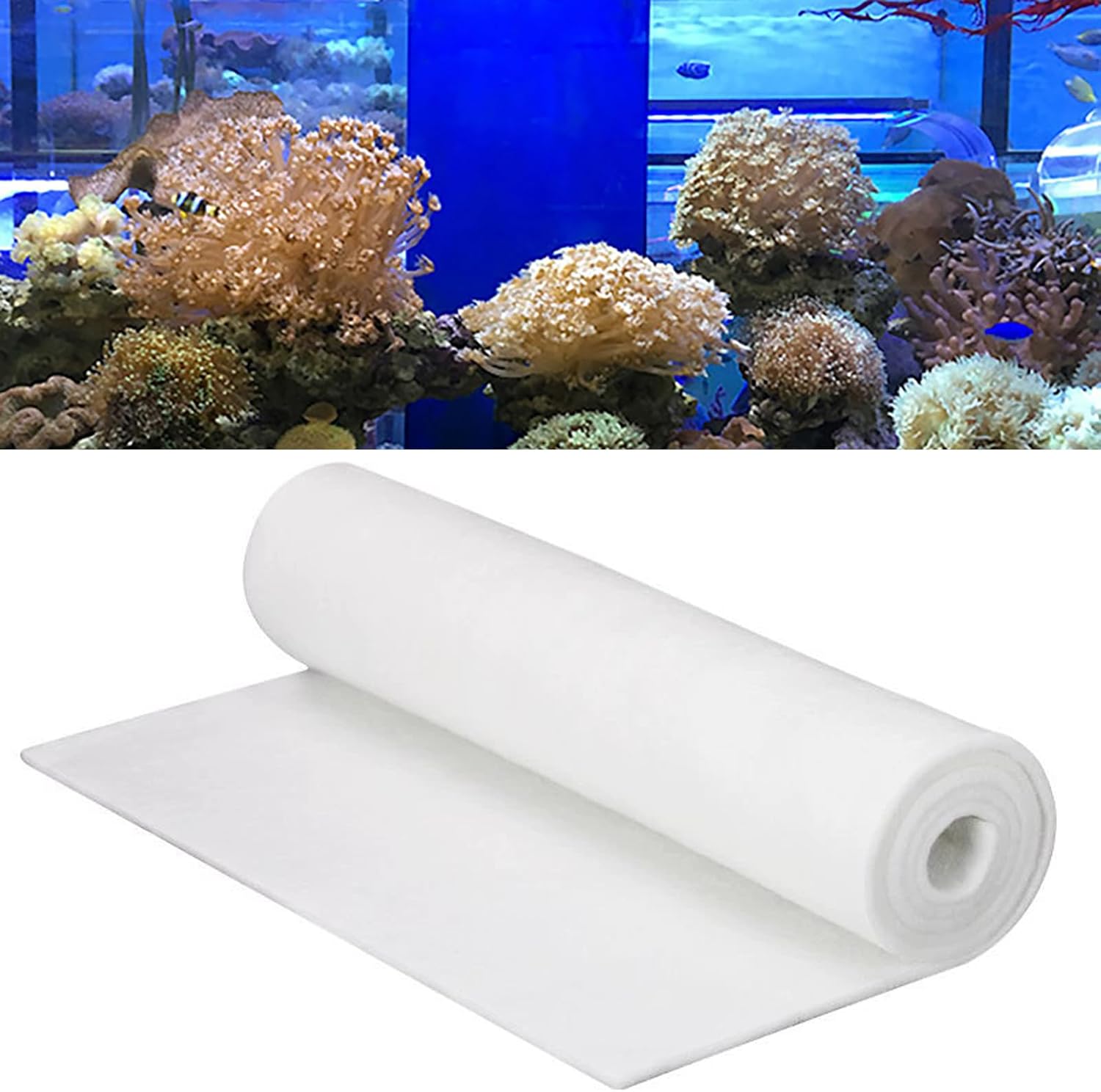 Aquarium Filter Pad,Fish Tank Filter Floss,aquarium Filter Pad Replacement,Ultra-thin Fish Tank Fine Filter Cotton,Aquarium Filter Floss For Fish Tank Fi(Size:2.29x16.4ft(0.7x5m),Color:Thickness:5mm)