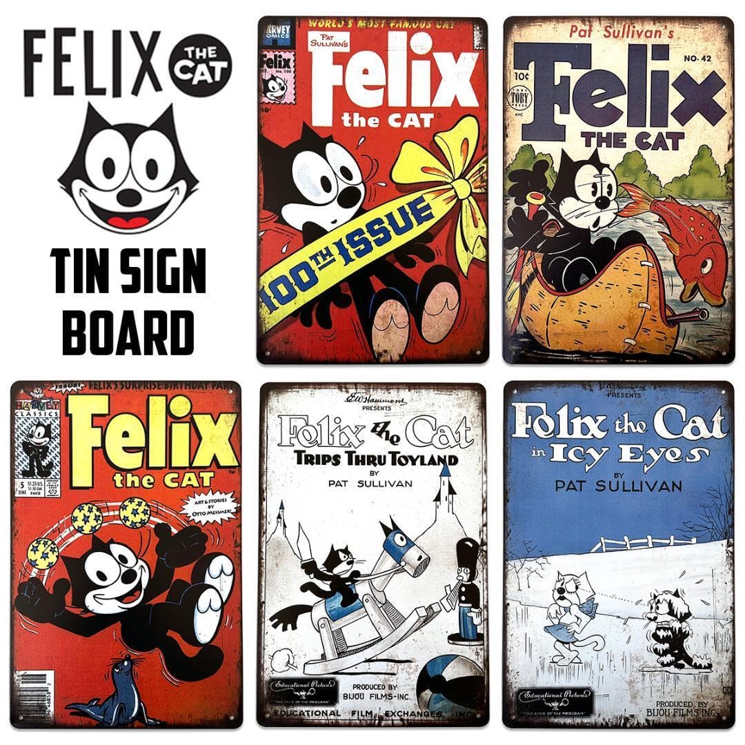 Amazon.co.jp: フィリックス ザ キャット クラシック ブリキ看板