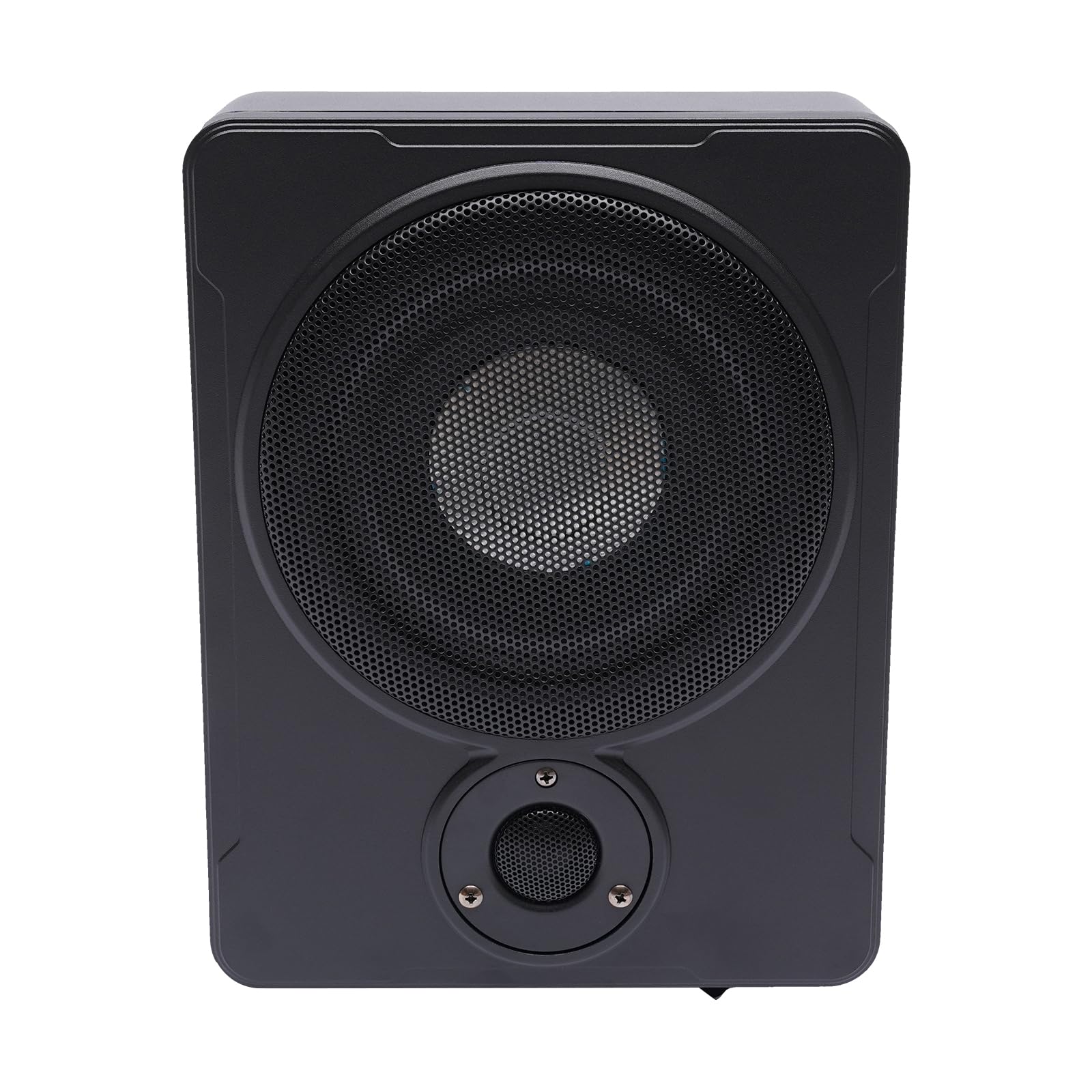 Subwoofer attivo sotto il sedile dell'auto, subwoofer basso, ultra compatto da 8", subwoofer attivo sotto il sedile per auto, con set di cavi