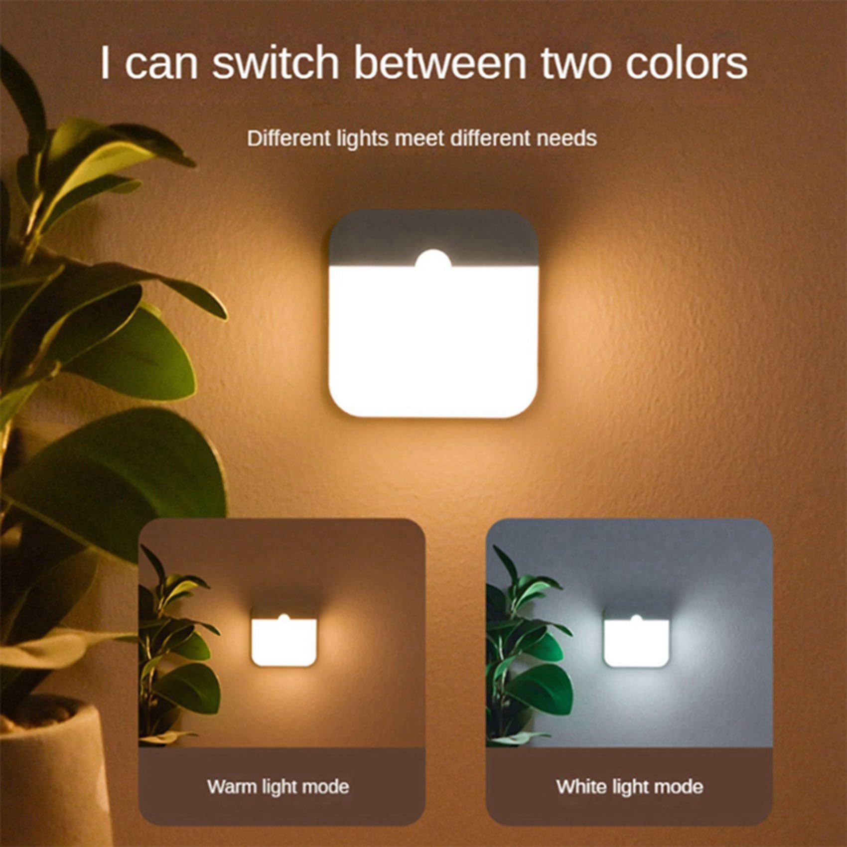 Confezione da 4 Luci LED Ricaricabili con Sensore di Movimento, Luci per Fili, Luce Notturna con Sensore di Movimento, per Scala