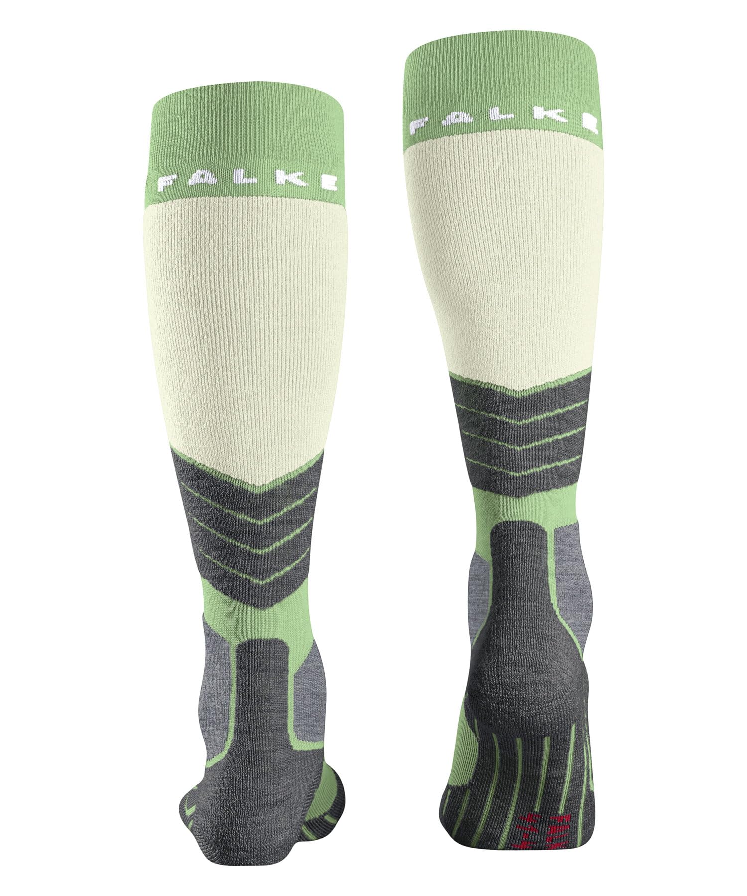 FALKE Kobiety Skarpety narciarskie SK2 Intermediate W Kh Wełna ciepłe grube 1 Para, Zielony Quiet Green 7378, 39-40