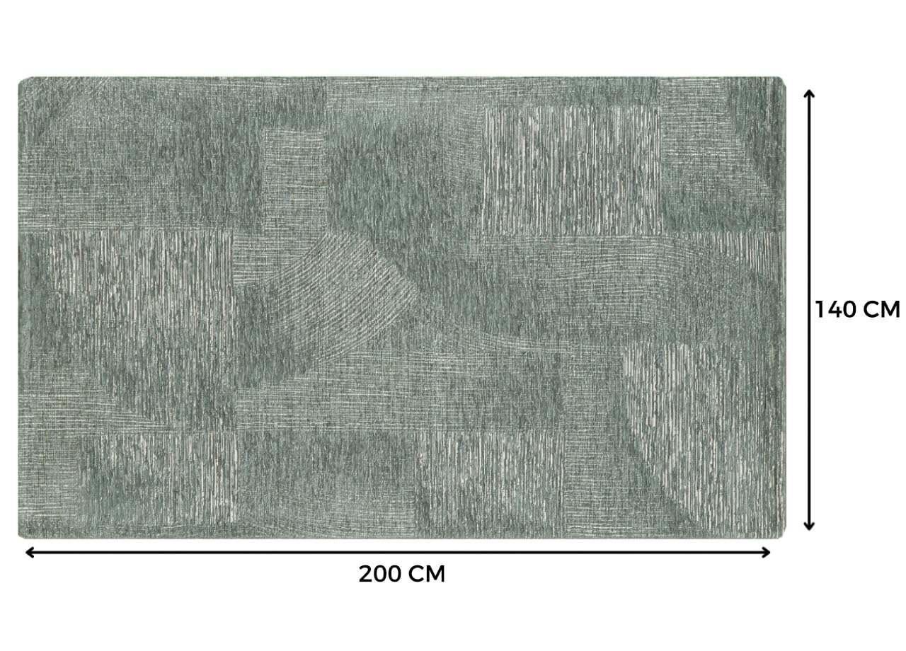 CapitanCasa Tapis velours avec dos antidérapant motif rayures par Suardi 140 x 200 cm, gris