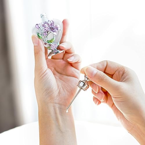 Miniatura 3 de YU FENG Botella de perfume de cristal de flor vacía recargable hecha a mano decoración del hogar dama regalo de vacaciones