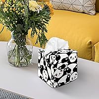 Vista 28 de Tissue Box Cover Square Decorative Tissue Box Holder Cute Funny Cube Tissue Case Cover-Alpaca Tissue Box Cover