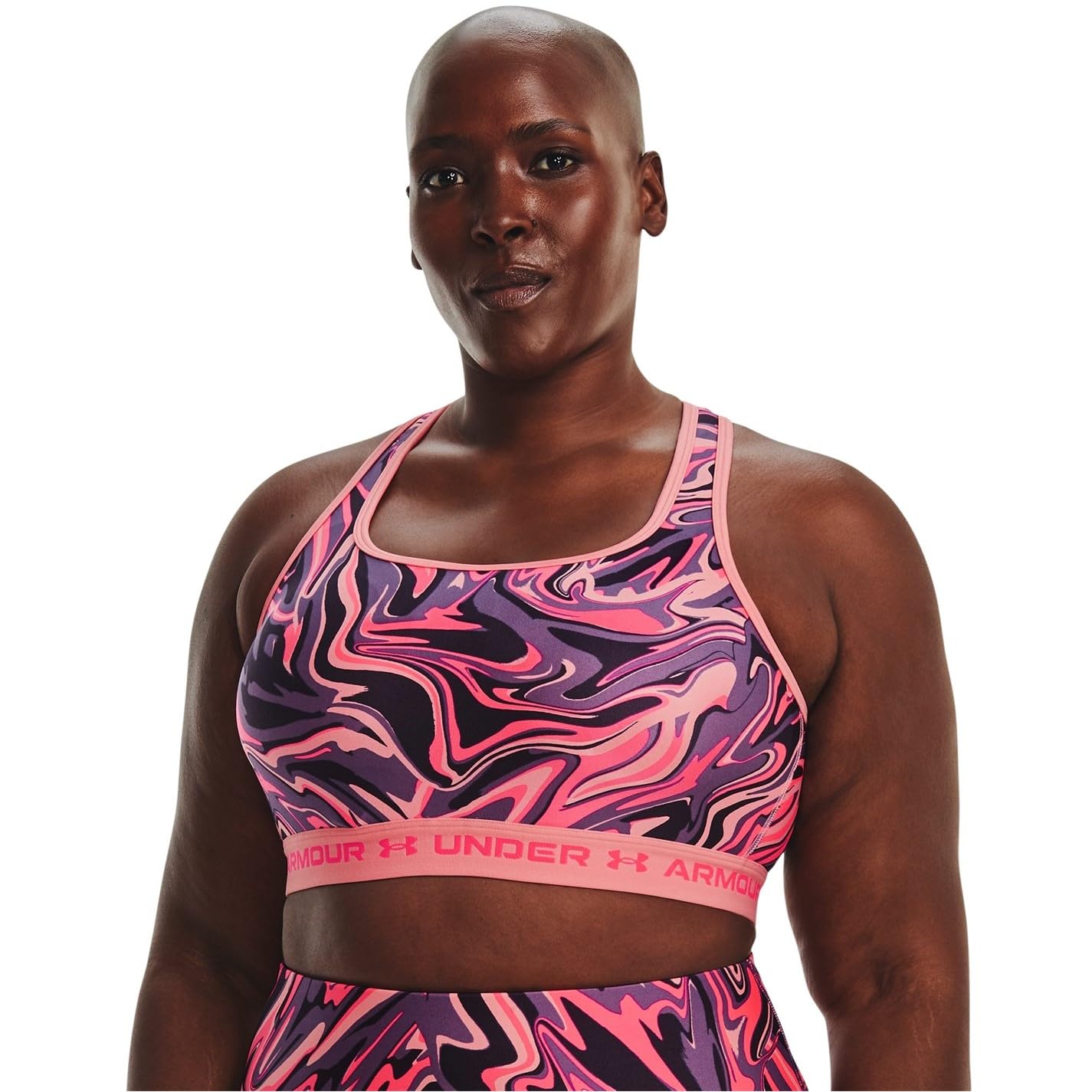 Under Armour Crossback Mid Print Sujetador Deportivo Mujer (Pack de 1)