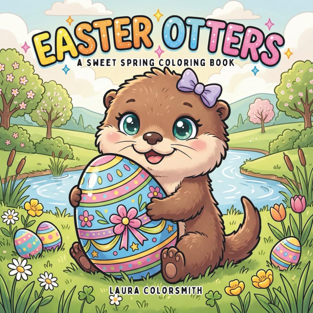 Easter Otters – A Sweet Spring Coloring Book: Adorable Otters with Bunny Ears, Easter Eggs, and Whimsical Springtime Fun for Kids, Teens & Adults (Coloring Book for Easter)