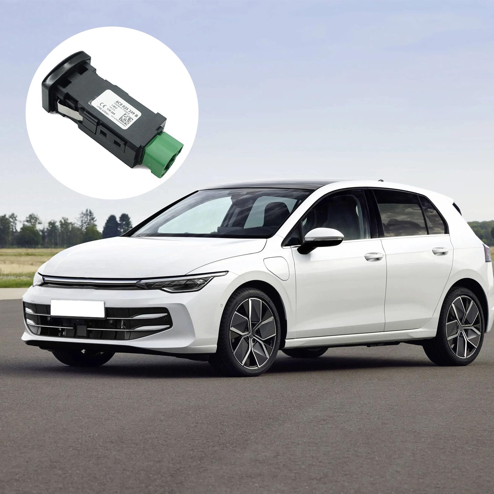 USB und Eingangsanschluss, Sound Enhancer, Schnellanschluss, Golf Fahrzeug, 6C0035249B, USB Assistent Anschluss