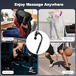 Fronnor Massage Gun with Extension Handle,Back Massager Tool,U-shaped Massage (Matte Black)