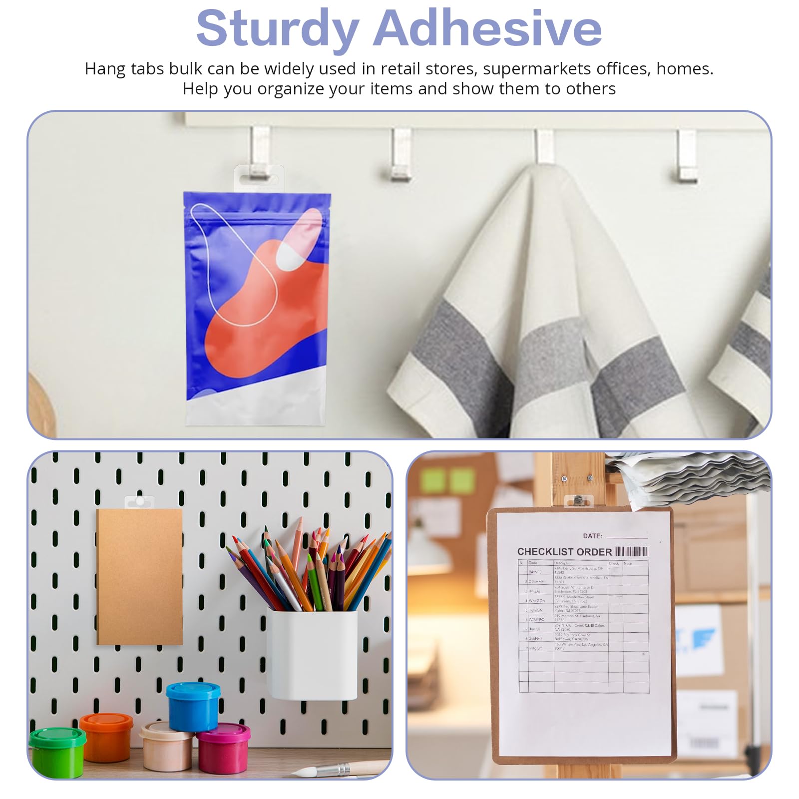 100 étiquettes Adhésives Transparentes Avec Trou De Suspension - Pour Affichage Produits, Présentation Magasin