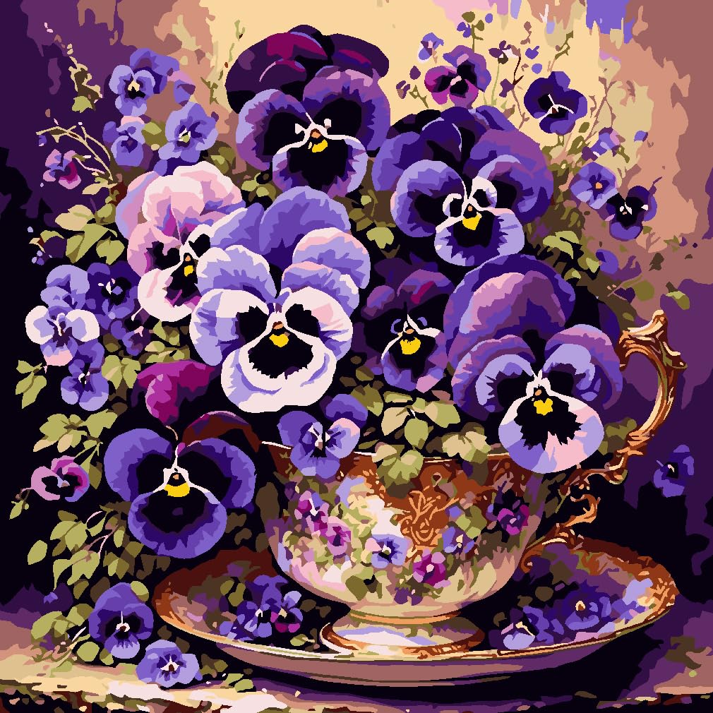 Jakener Paint By Number-Flower-1 Flower Paint By Numbers Kit For Adults Beginner，Purple Butterfly Orchid Easy Adult Paint By Number Kits On Canvas Diy Painting For Beginners Art By Numbers For Home Wall Decor 40X40 Inch