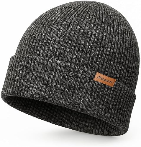 gorras de punto para hombre y mujer - Gorras térmicas con puño para hombre y mujer, gorras de punto acolchadas, regalo para él y para ella