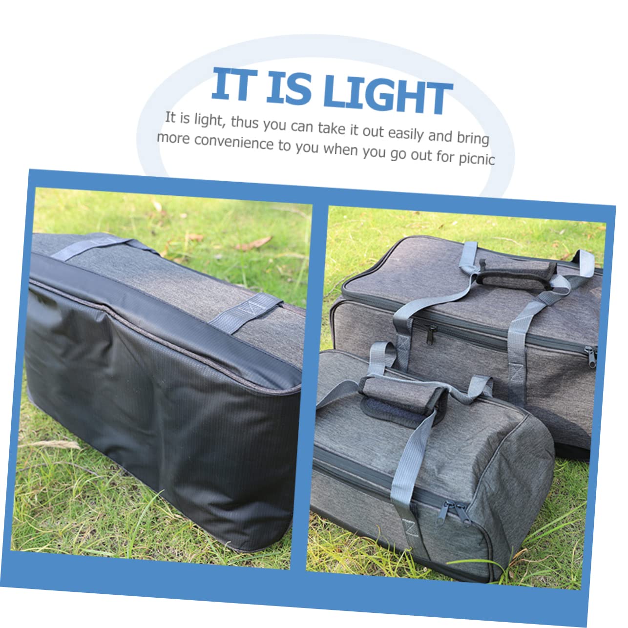 NULYLU Camp Utensil Bag Sturdy Cast Iron Skillet Bag for Long-Lasting Use for Travel