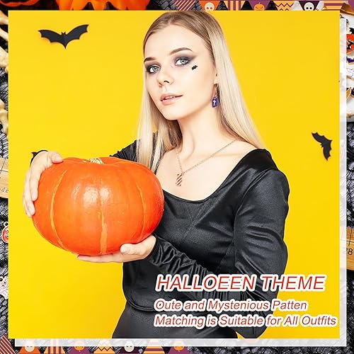 Miniatura 3 de Tudomro 300 dijes de Halloween para otoño, Acción de Gracias, para collares, aretes, pulseras, joyería, surtido de 150 estilos, joyería de aleación,