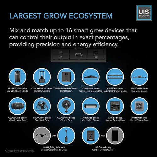 Miniatura 5 de AC Infinity CLOUDLINE PRO T10, ventilador silencioso de conducto en línea de 10 pulgadas con controlador VPD de humedad de temperatura, control de