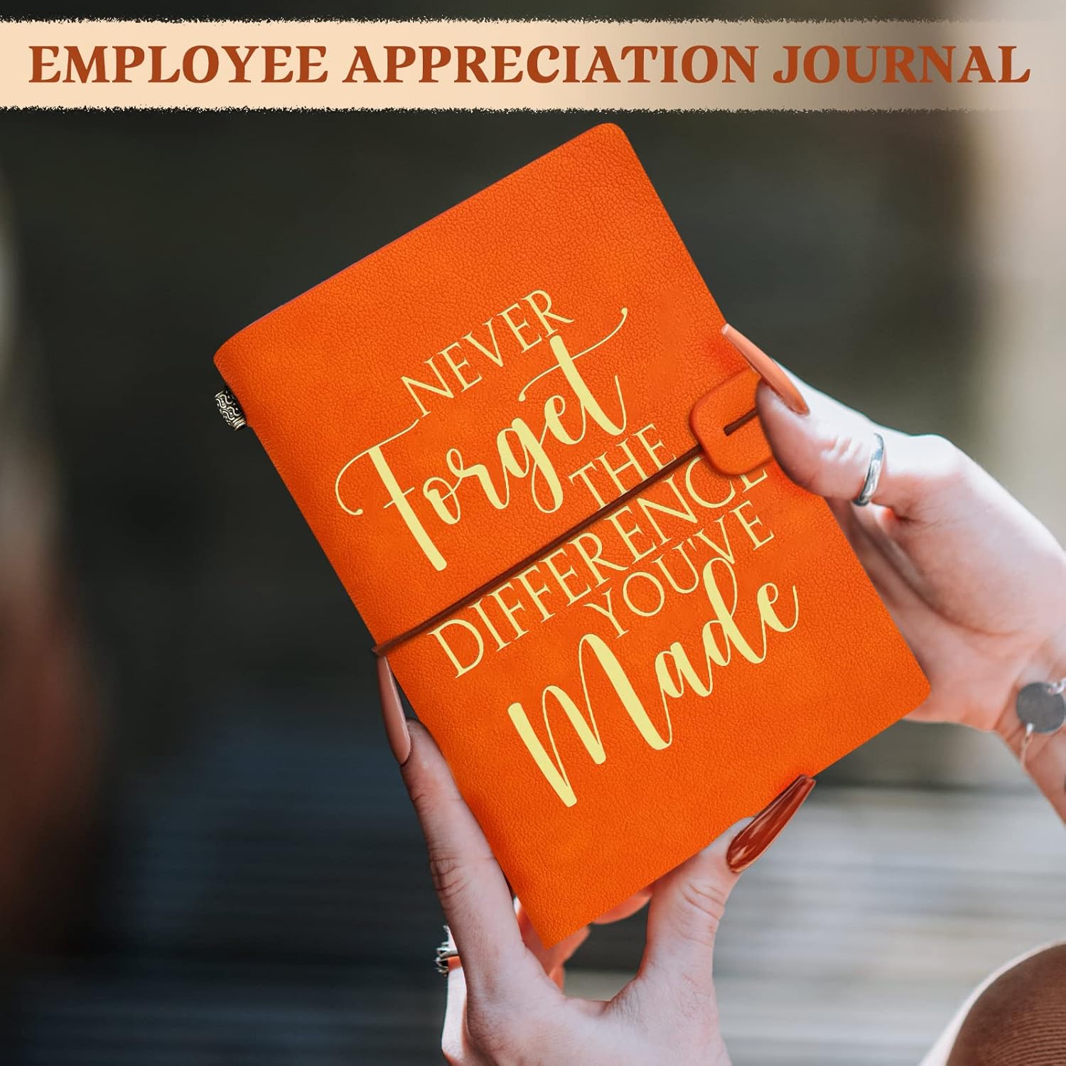 Kosiz 12 Pack Employee Appreciation Gifts Bulk Thank You Gift Leather Journals Inspirational Notebook for Vet Receptionist Nurse Appreciation Week Women Men Employee Coworker Teacher Volunteer