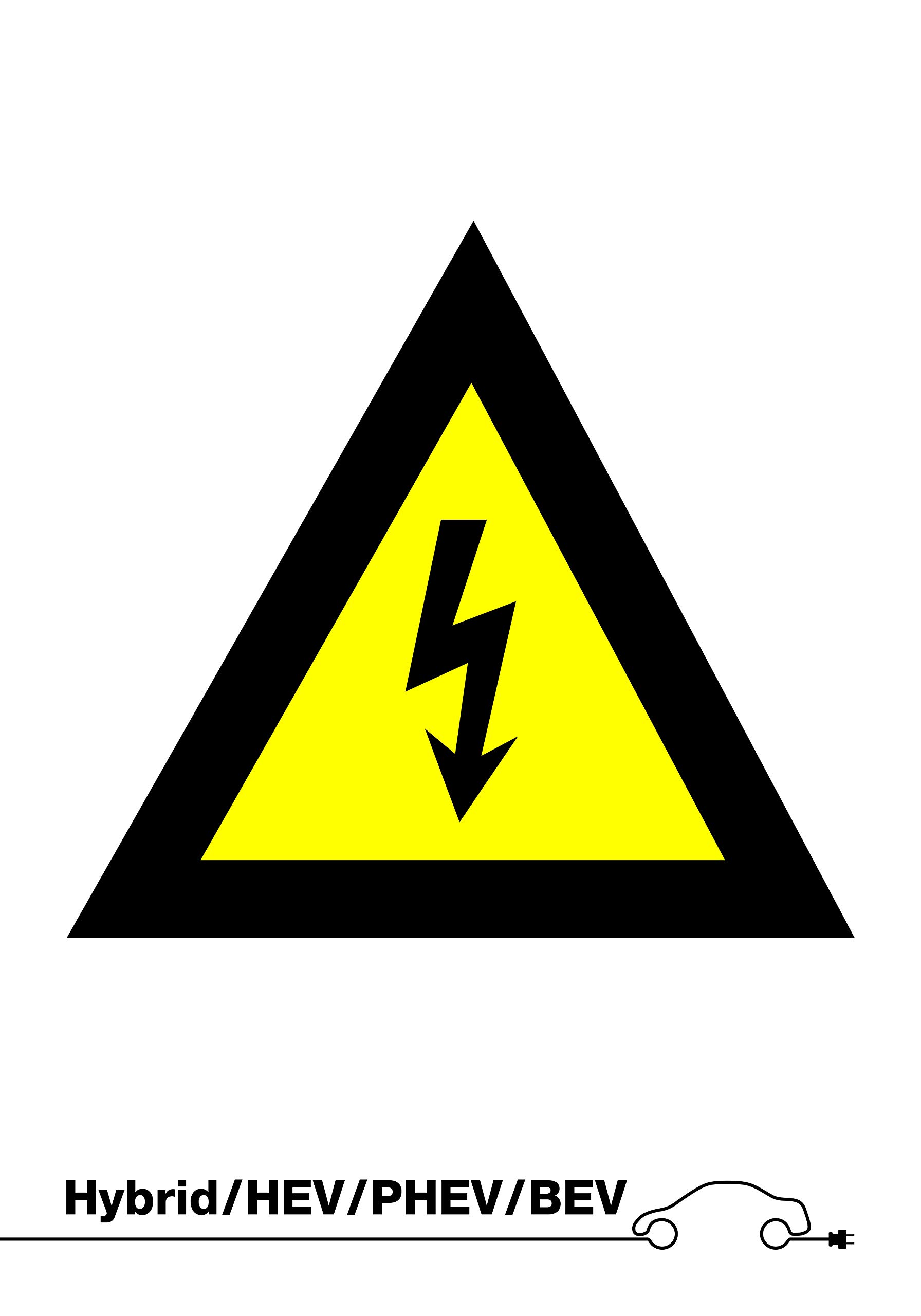 Laser Tools Danger High Voltage Sign (without text) 7577
