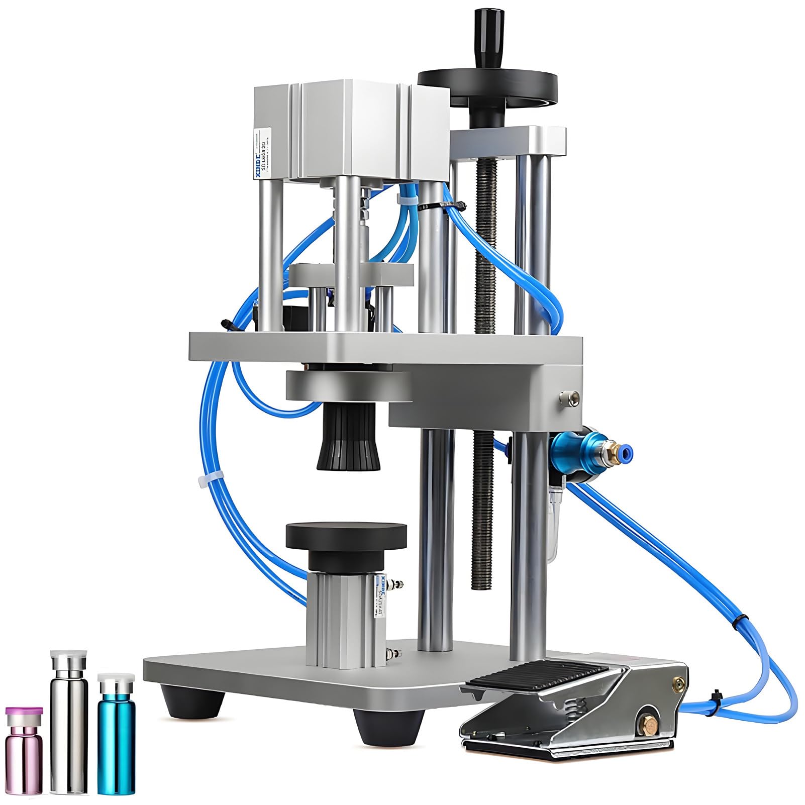 Adjustable Pneumatic Perfume Capper,Vial Crimping Machine Foot Pedal 18mm