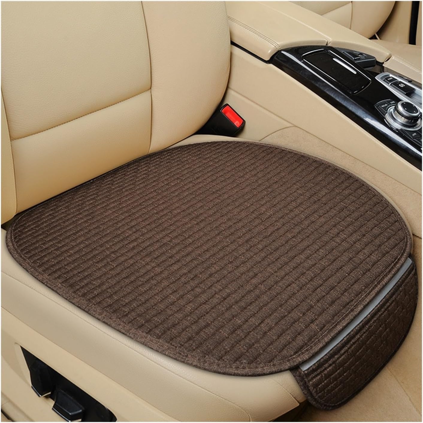 QQLADY X Car Cushion Linen Car Seat Cushion Car Seat Cover Car Cushion Three-Piece Set X (Color : T)