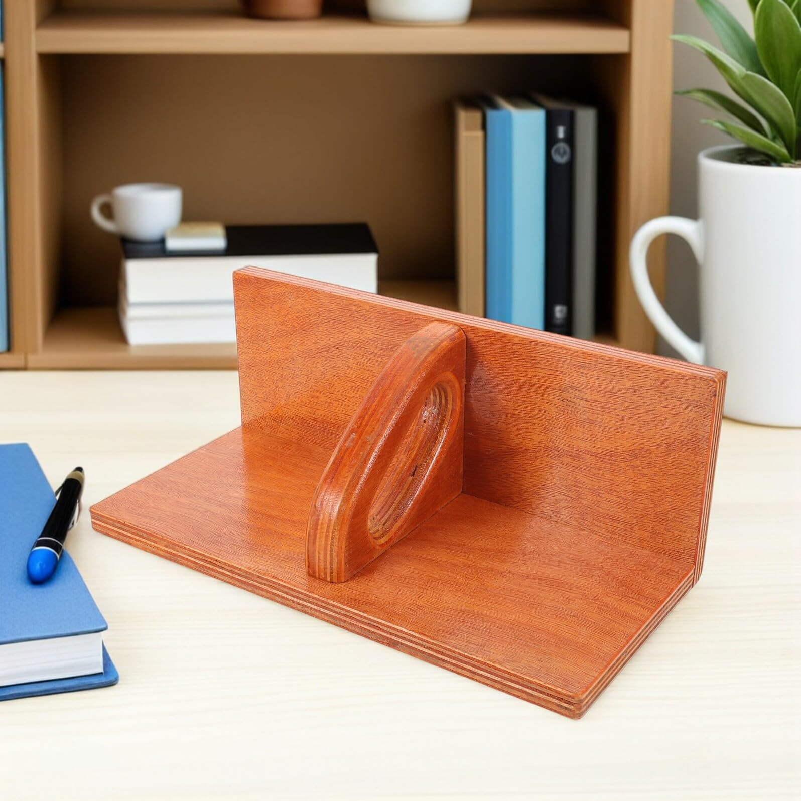 LALAFINA Spingitore per Taglierina Etichette in Legno Blocco di Spinta, Utensile da Taglio per Bordi di Carta e Cartoncino, per Artigianato e Progetti Fotografici