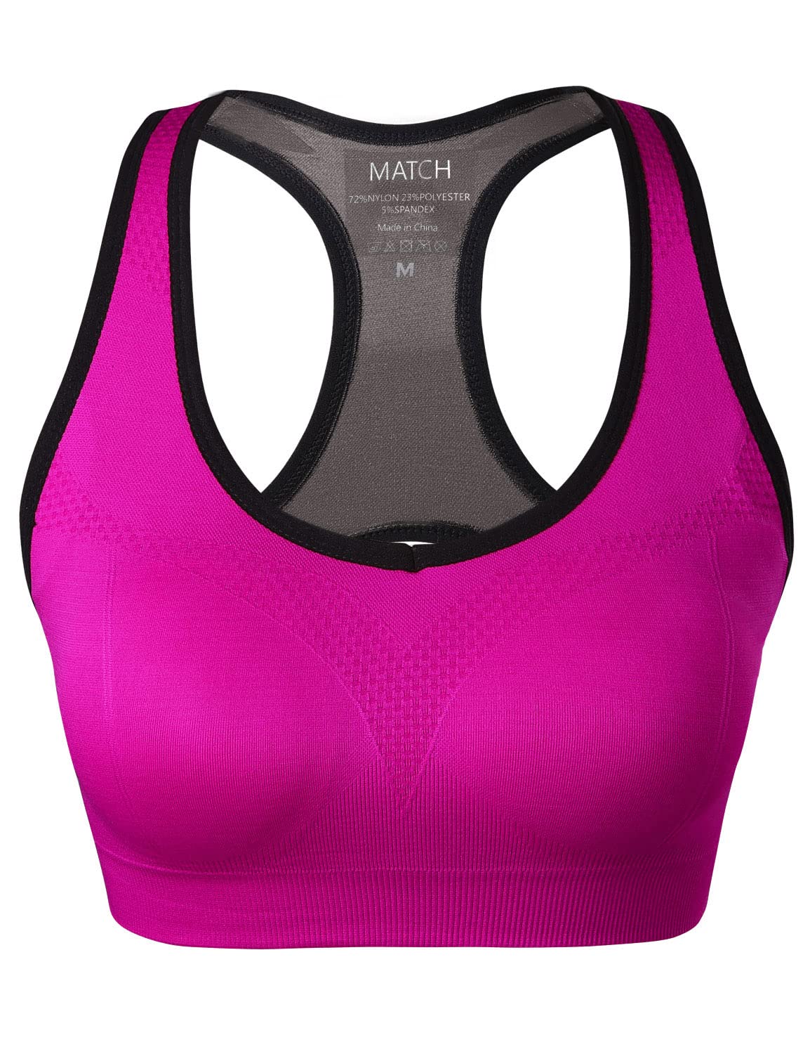 Match Sujetadores deportivos con espalda cruzada para mujer, sin costuras, con tirantes delgados, para yoga, gimnasio, correr, fitness, sujetadores deportivos