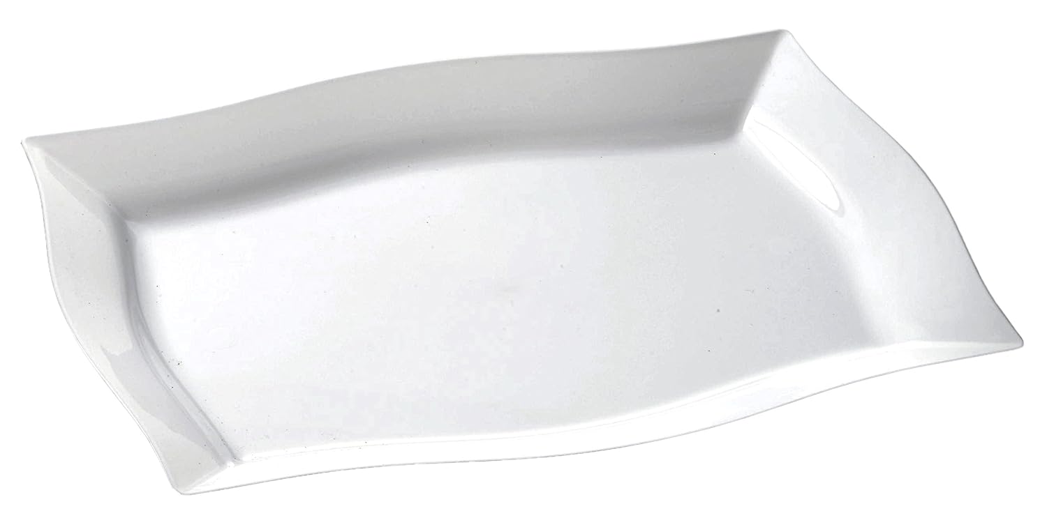 Suреr Chеар 🛒 Table To Go ‘I Can’t Believe It’s Plastic’ 50-Piece Plastic Dinner Plate Set | Moderno Collection | Heavy Duty Premium Plastic Plates for Wedding, Parties, Camping & More (Ivory)