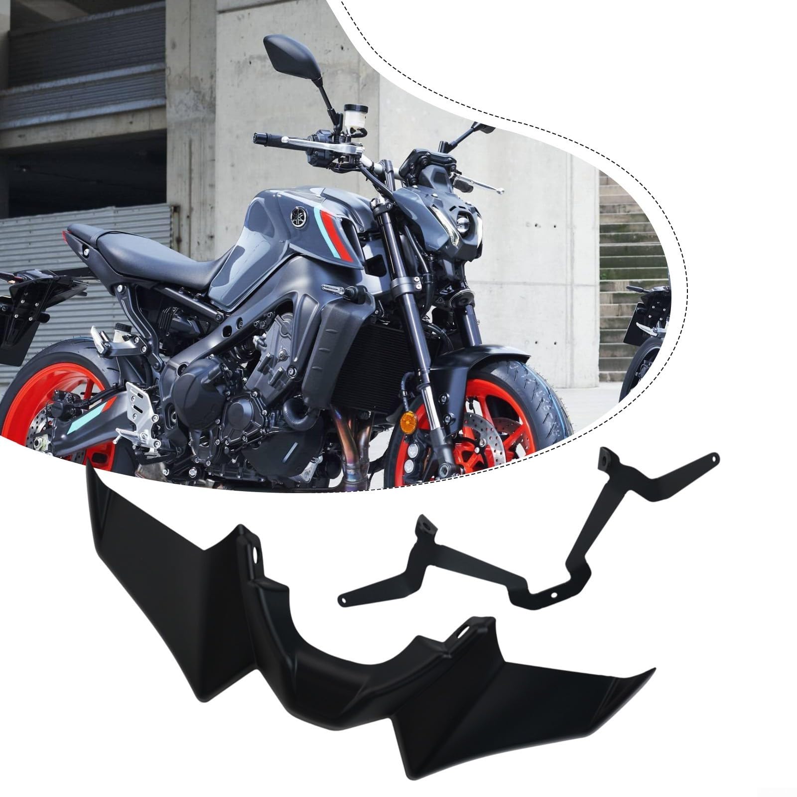 MT 07 SP Sport Downforce Spoilers Nus Optimisant l'Aérodynamique et la Stabilité sur la Route