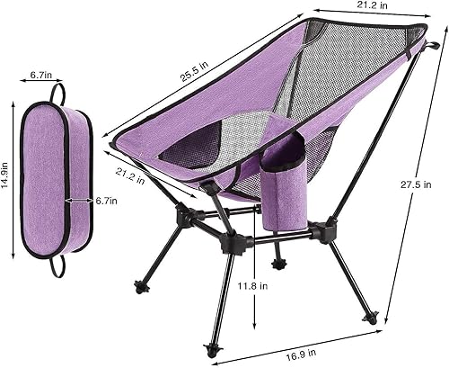 Miniatura 2 de Sillas de pesca, silla de campamento al aire libre, ultraligera, compacta, portátil, plegable, sillas de mochilero, tela catiónica para playa,