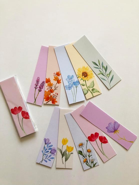 10 Flowers Bookmark (40x145 mm)