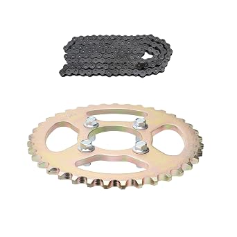 530 37T Sprocket & Chain Kit for Dirt Pit Bikes, ATV, Quad, Buggy, Go Kart - Fits 125cc to 300cc Engines Apollo, SSR, Taotao, Coolster - 58mm Inner Diameter