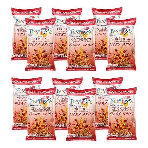 Miniatura 18 de Feel Festive - Paquete múltiple de 12 granos de garbanzo con queso nacho y garbanzo, crujientes y equilibrados sin macro nueces, sin OMG, veganos