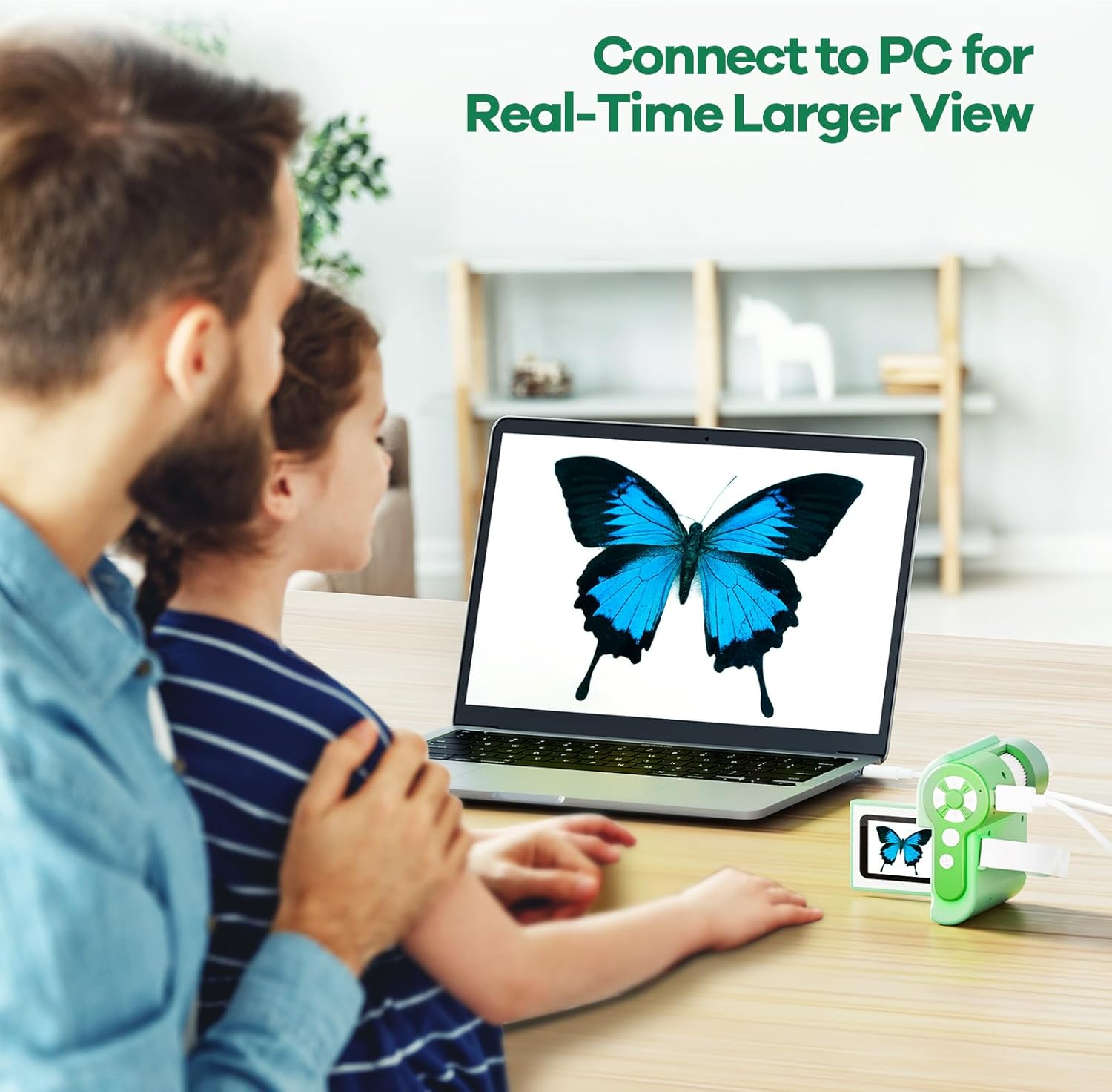 HP20 IPS Microscope for Kids: [3-in-1] [Easy and Fun] 2" Portable Handheld Microscope Miniscope, Pocket Mini Scope Educational Science Kit, Christmas Birthday Gifts for Kids, 32GB, Green - Image 8