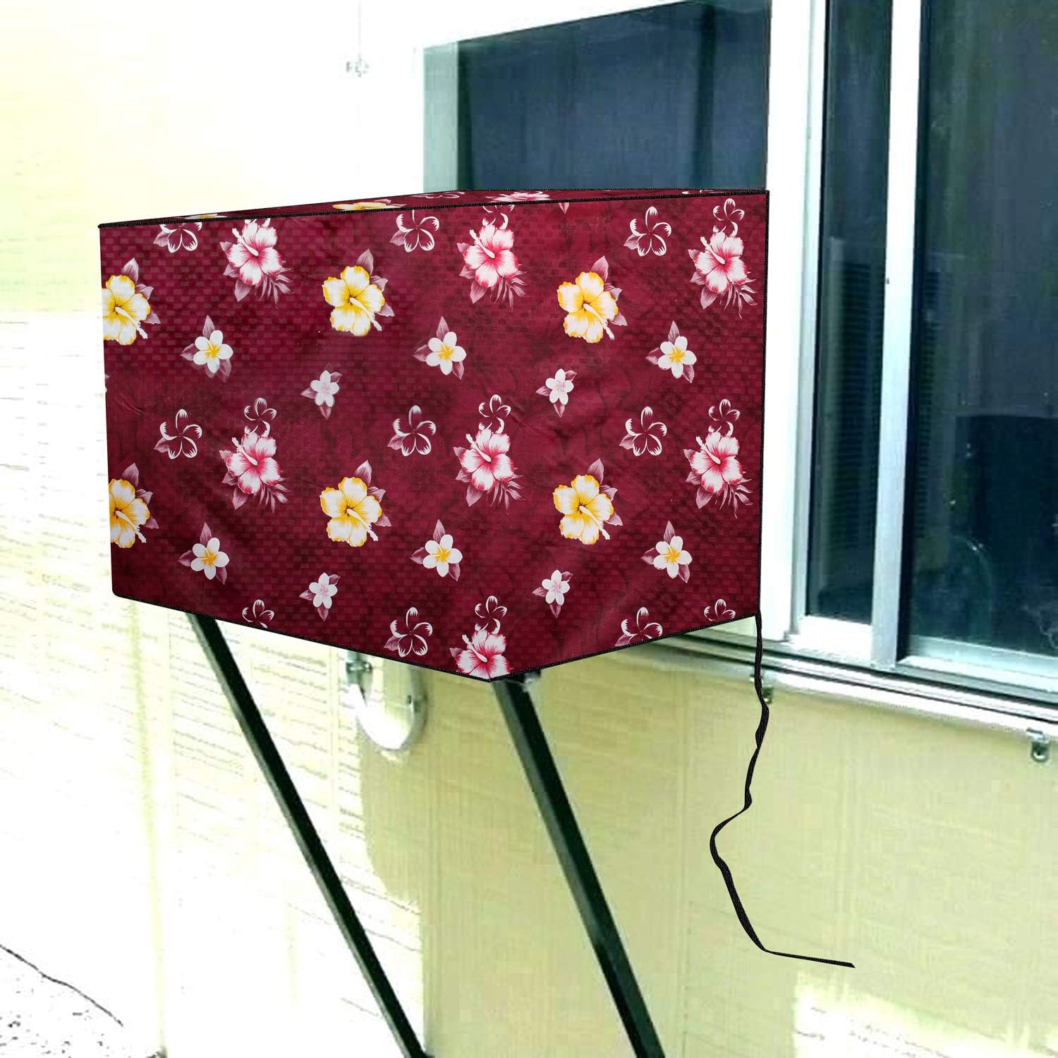 Anpro Window Ac Cover for 1.5 Ton Capacity AC Attractive Digital Prints/Waterproof & Dustproof/All Weather Window Ac Cover (Marron flower) (B0CRNX8CF9) Amazon Price History, Amazon Price Tracker