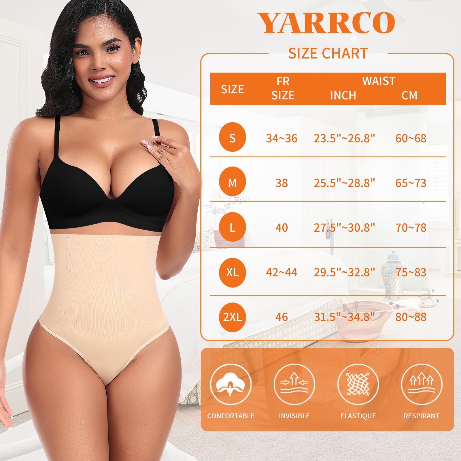 String Gainante Femme Ventre Plat Invisible Taille Haute Shapewear Thong