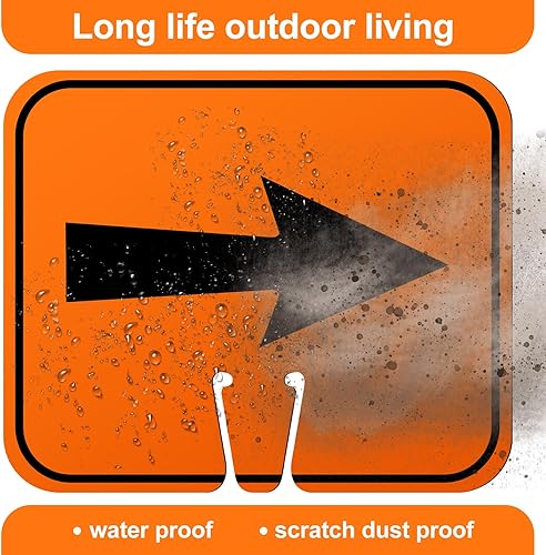 Miniatura 6 de Geetery Señales de desvío de flecha de tráfico naranja cono de carretera direccional superior izquierda derecha flechas signo para construcción de