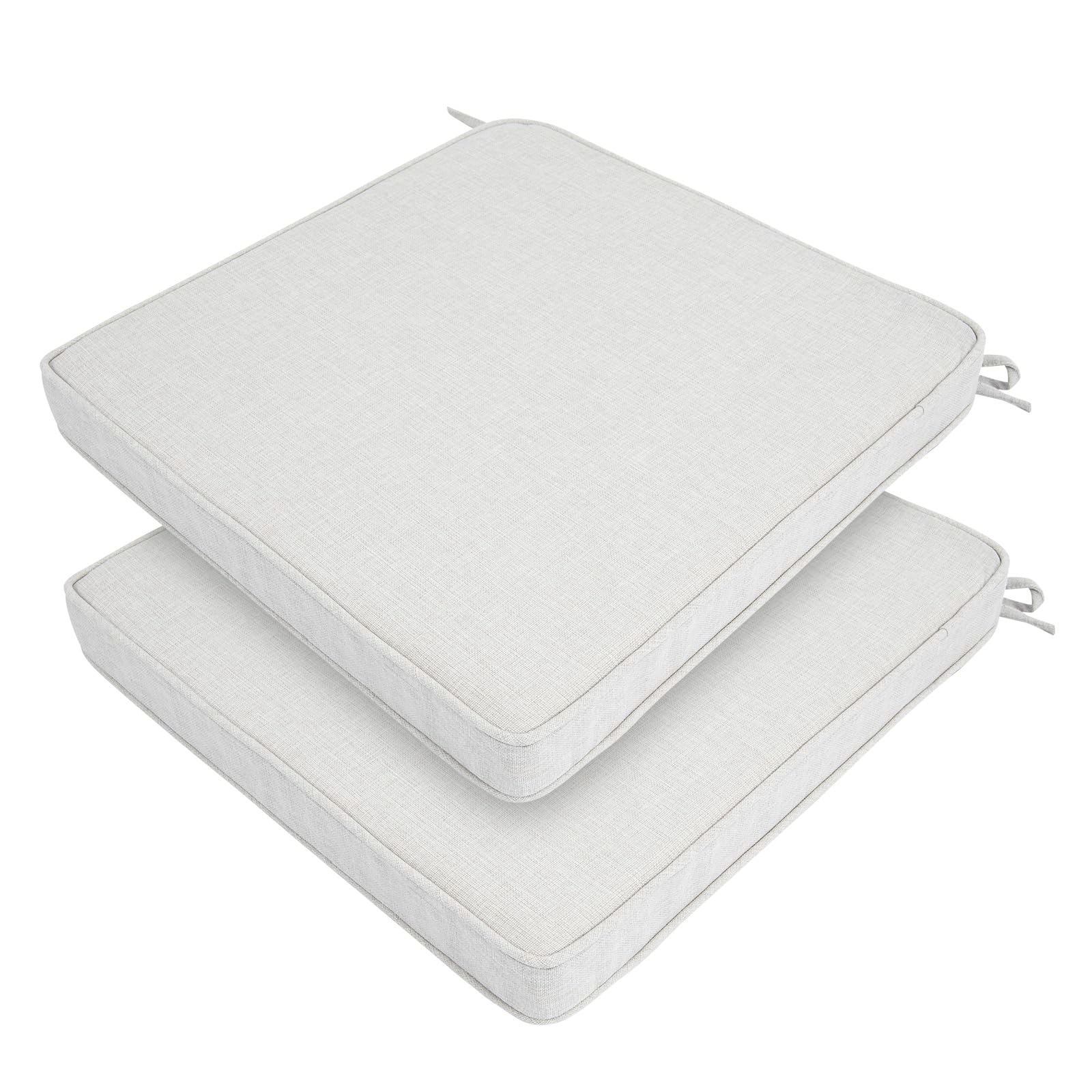 FUNHOME Outdoor Chair Cushions 18x18 Inch,Set of 2,Water Resistant Chair Pads with Ties,Square Seat Cushion 18"x18"x2.5",Patio Chair Cushion for