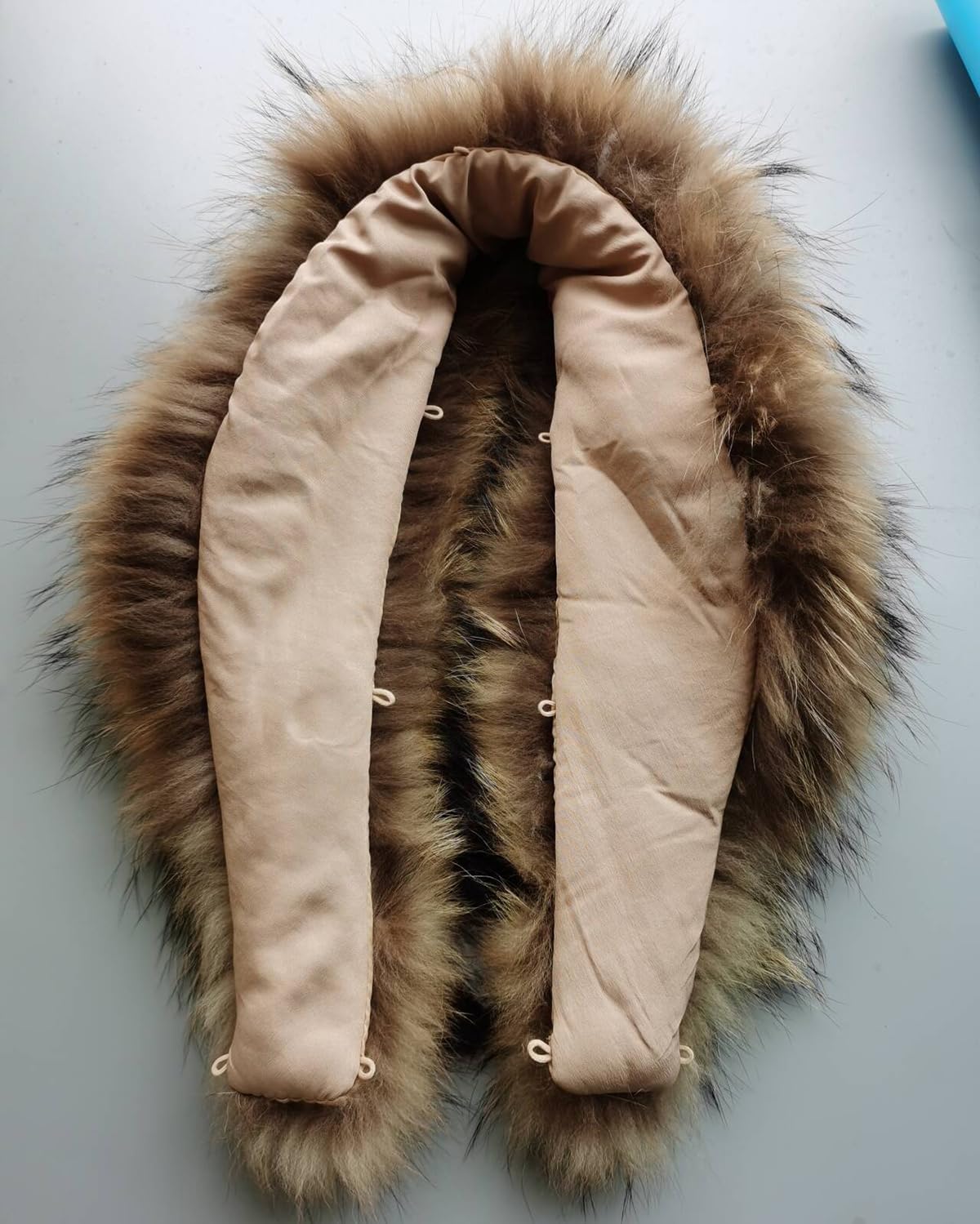 Women's Genuine Fox Hair Collar Wrap Fall Winter Neck Warmer for Coat Jacket 3 Sizes