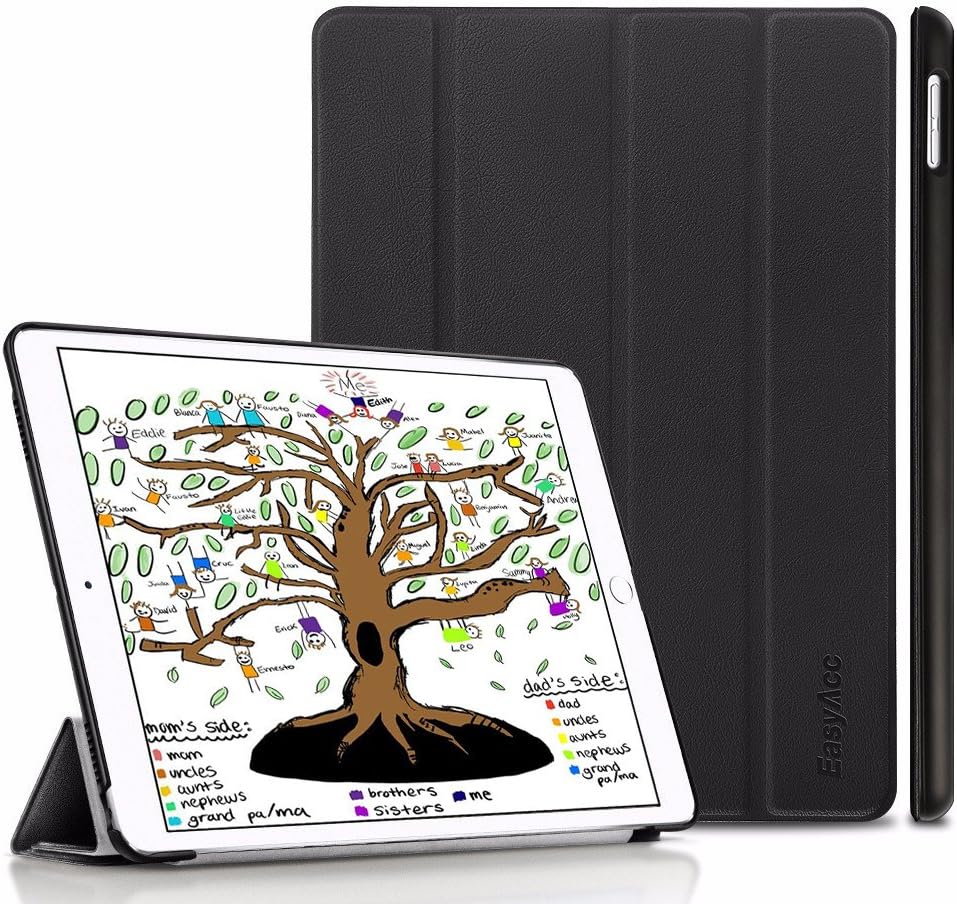EasyAcc Case for iPad 9.7 iPad 6th Generation/iPad 5th Generation, Ultra Slim Smart Case Cover with Auto Sleep Wake-up/Stand Function Compatible with iPad 9.7 2018/2017 (Black)