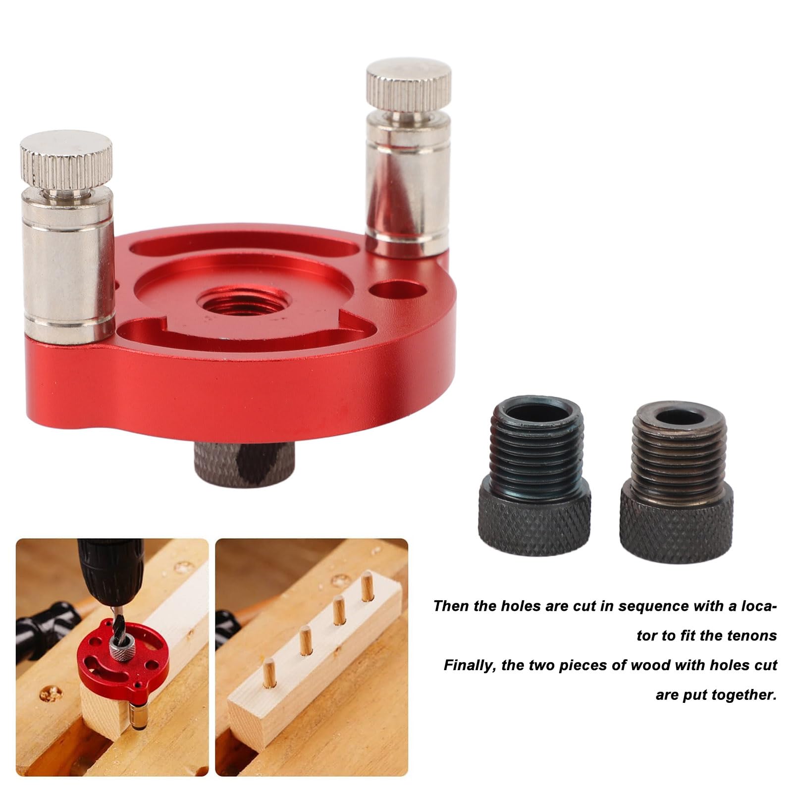 XHTLLO Woodworking Dowel Jig Self Centering Hole Puncher Locator, 6mm 8mm 10mm Vertical Drill Guide for Accurate Wood Panel Drilling