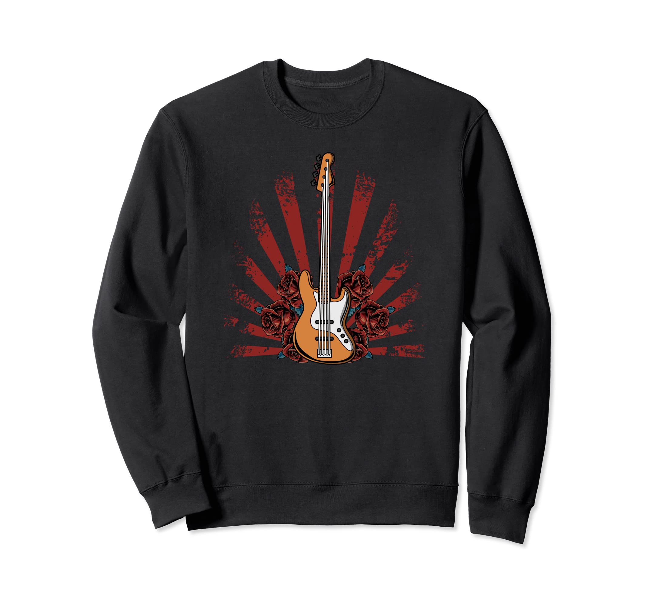 Bass Guitar - Bassist Bass Player Sweatshirt, Black
