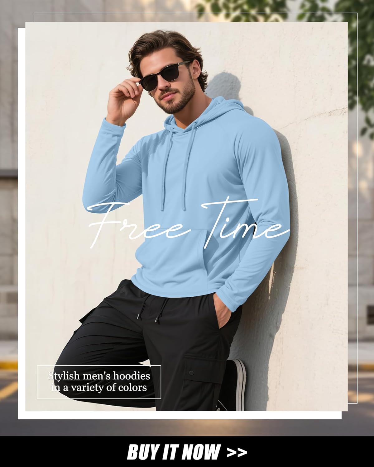 3 Pack Men's Big and Tall Hoodies Long Sleeve Lightweight Pullover with Pocket Casual Gym Workout Active Sweatshirts - Image 2