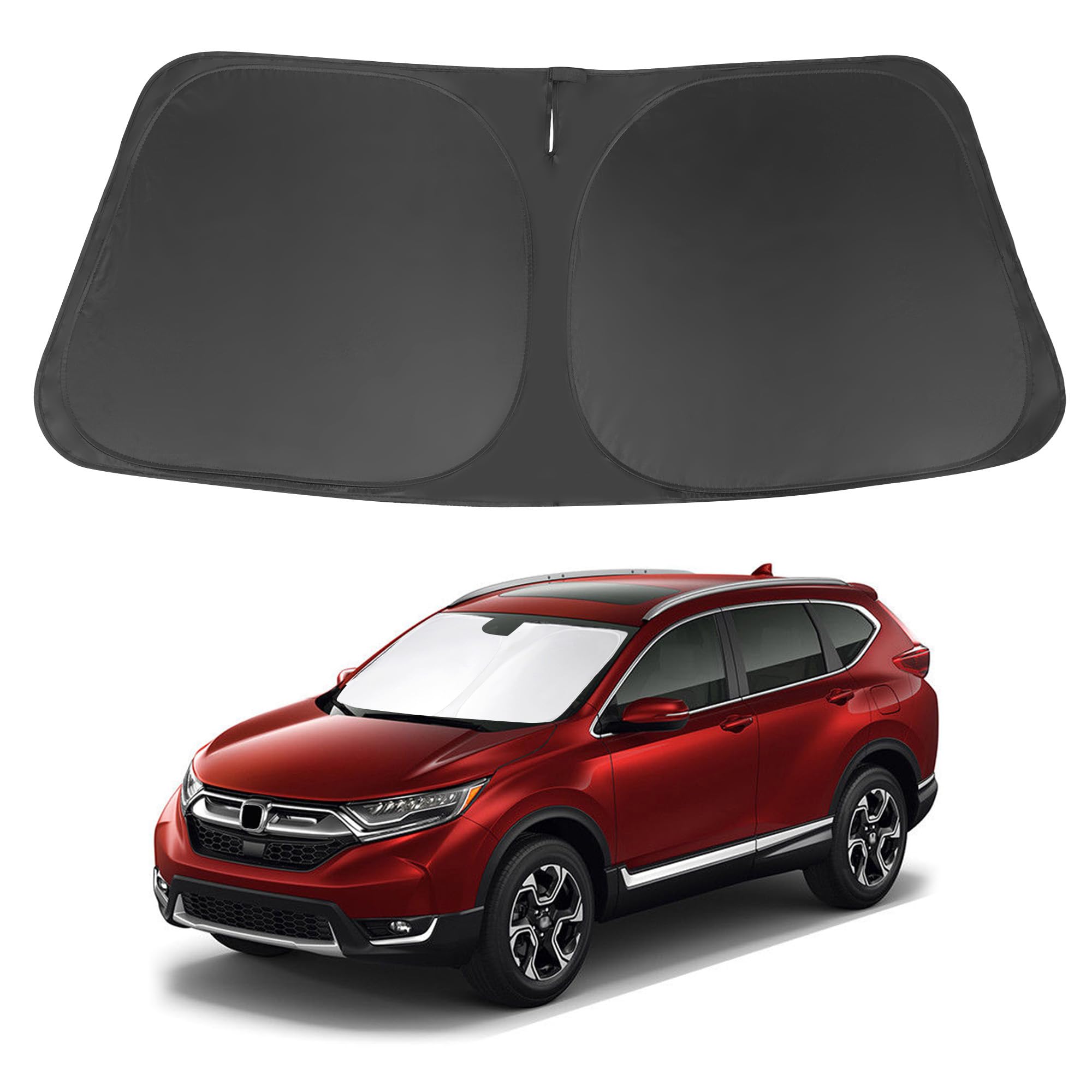 Windshield Sun Shade for 2017-2022 Honda CRV CR-V Accessories | Full covered, Foldable & Durable, Block UV Rays, Reduce Heat, Easy to install, Keep Car Cooler