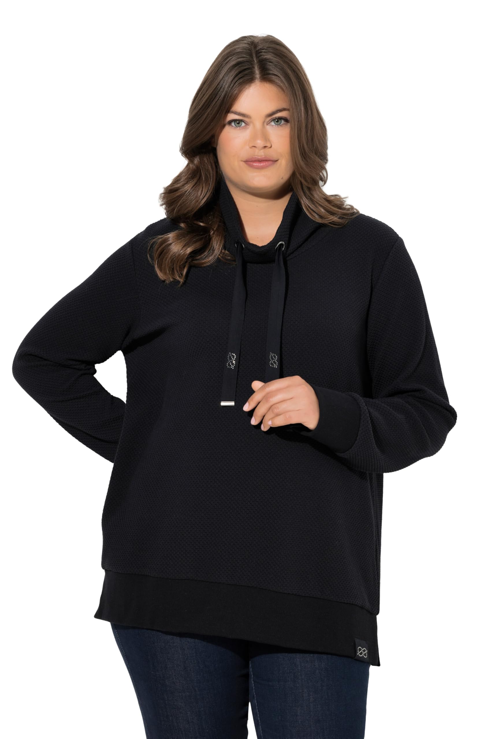 Laurasøn Sweatshirt mit hohen Kragen, Langarm, Jaquard Ware 836425
