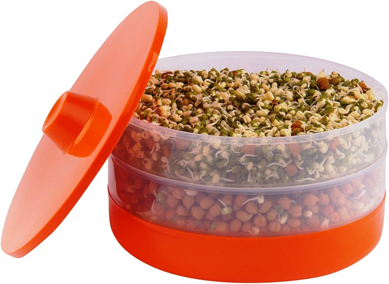 PIKASO PSM-SMART Plastic Sprout Maker With Containers - 3 L, 3 Pieces, Orange